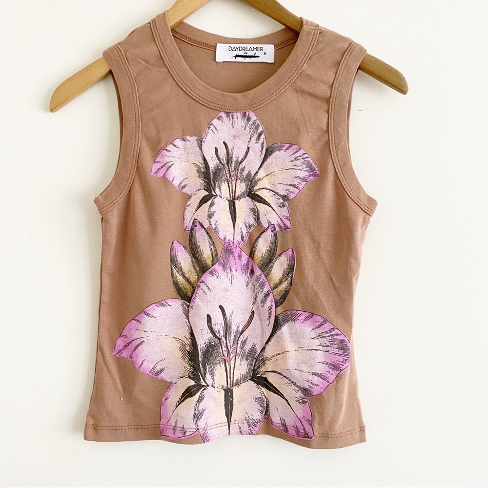 Free People X Daydreamer Blooming Floral Shrunken Tank - Picture 3 of 6